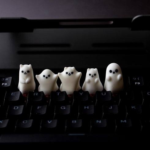 Artisan Keycaps - Cute Ghost keycaps Shine Through Keycaps Resin Keycaps Custom Keycaps Escape Handmade Keycap for Mechanical Keyboard Key cap (Di...