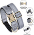 Reflective Dog Collar,Metal Buckle Soft Neoprene Padded Breathable Nylon Pet Collar Adjustable for Small Medium Large Boys Girls Dogs (Grey, Small...