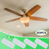 20 Pcs Ceiling Fan Blade Filters Ceiling Fan Air Filters Fan Air Purifier Pads Coconut Carbon Ceiling Fan Air Filter for Home, Dirt, Smoke (White)...