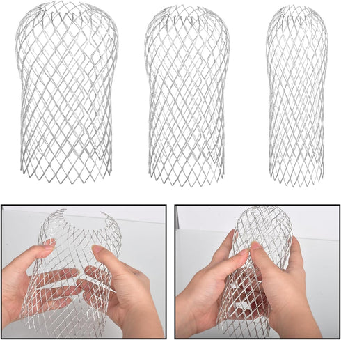 Gutter Guard 8 Pack, Gutter Downspout Guard 3.5 Inch Adjustable Aluminum Leaf Filter Strainer Gutter Guards Mesh Preventing Blockage Leaves Debris...