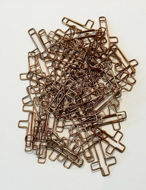 Cross Paper Clips Bookmarks Bible, 60 Pack Bible Paper Clips, (Rose Gold Color) Journaling Paper Clips, Bible Study Supplies, Christian Journaling...