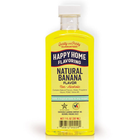 Happy Home Natural Banana Flavoring, Non-alcoholic, Certified Kosher, 7oz....
