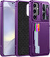 for Samsung Galaxy S24+ Plus Case with Card Holder, Slide Camera Cover & Built-in RFID Blocking & Durable Kickstand Silicone Edge Shockproof Walle...