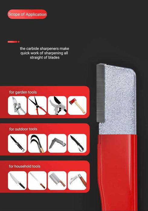 Garden Tool Sharpener Carbide Knife Sharpener Handheld Quickly Pocket Blade Sharpening Tool...