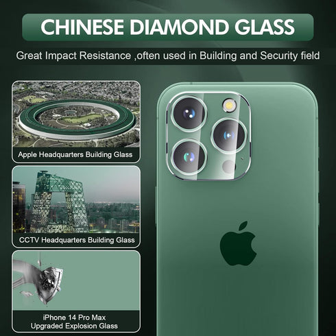 3PCS Rear Back Camera Lens Protector Tempered Glass for iPhone 13 Pro/13 Pro Max - HD Clear Full Coverage Guard...