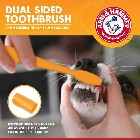 Arm & Hammer for Pets Clinical Care Dental Gum Health Kit for Dogs | Contains Toothpaste, Toothbrush & Fingerbrush | Soothes Inflamed Gums, 3-Piec...
