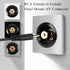 QIANRENON Gold Plated RCA Embedded Threaded Fixed Adapter, RCA Female to Female Panel Mount AV Connector,for TV Subwoofer Speaker Amplifier Phono ...