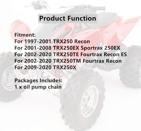 labwork Oil Pump Chain Replacement for Honda Recon Sportrax Fourtrax TRX250 TRX250X TRX250EX TRX250TE TRX250TM...