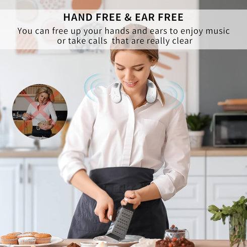 Neck Speaker, Wearable Bluetooth Speaker with Dynamic GRB & AUX Cable, True 3D Stero Sound Around The Waterproof Neckband Speaker, Built in MIC, P...