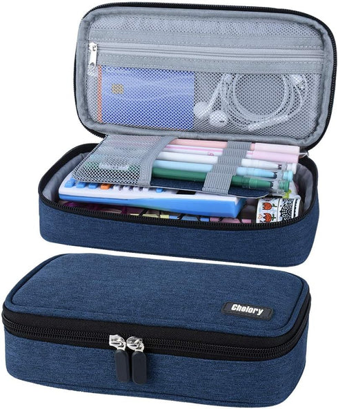 Big Capacity Pencil Case Large Pencil Bag Pouch Pen Case Pencil Marker Holder Stationery Storage Makeup Bag for Office Supplies Adults...