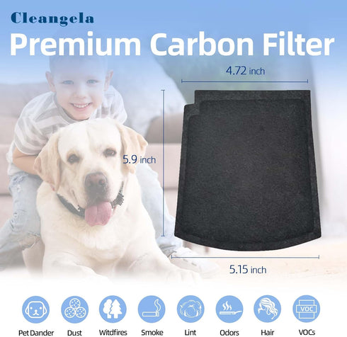 6-Pack 04234G Carbon Replacement Filters Compatible with Hamilton Beach Pet TrueAir Purifier Odor Eliminators - 04383 04384 04530G 04530GM 04531GM...