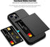 Nvollnoe Compatible with iPhone 15 Case with Card Holder Heavy Duty Protective Dual Layer Shockproof Hidden Card Slot Slim Wallet Phone Cover for ...