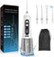 Water flosser,350ml Tank with 4 nozzles,9 Modes,Dental Tools to Remove Plaque and Tartar waterflosser Slate flosser Rechargeable M131 Water flosse...