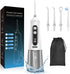 Water flosser,350ml Tank with 4 nozzles,9 Modes,Dental Tools to Remove Plaque and Tartar waterflosser Slate flosser Rechargeable M131 Water flosse...
