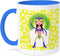 3dRose Dancer From Brazil Cartoon Samba Is A Brazilian Dance Originating In Bahia Two Tone Mug, 11 oz, Blue...