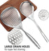 KAYCROWN Skimmer Slotted Spoon, 2 Pack Stainless Steel Pasta Spider Strainer Skimmer Ladle Spoon for Frying and Cooking, Frying Strainer Spoon, Ki...