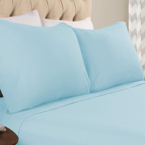 Superior Flannel-PC Pillowcase, Standard, Light Blue...