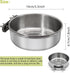 Large Bird Feeding Dish Cups,Parrot Food Bowl Cage with Clamp Holder Stainless Steel,Birdcage Coop Water Feeder for Cockatiel Parakeet Macaw Finch...