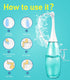 Postpartum Cleansing Care , 400ml Portable Cleansing Tool - Green, Inverted Travel Toilet Seat for Postpartum Care, Vaginal Cleansing, Patient Hyg...