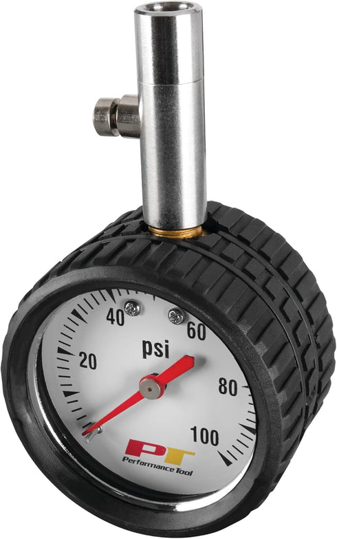 Performance Tool W1450 Tire Pressure Gauge - Measures 1 to 100 PSI in One Pound Increments...