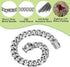 Stainless Steel Silver Gold Dog Collars with Safety Buckle Lock,18K Cuban Link Chain Training Collar,15MM Strong Dog Necklace Heavy Duty Chew Proo...