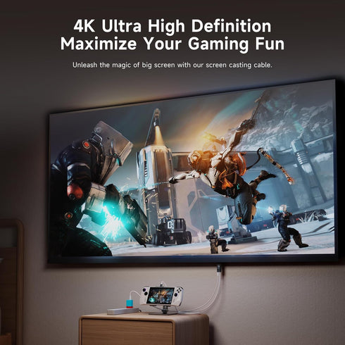 JINGDU 4K@60Hz USB C to HDMI Cable for Nintendo Switch NS/OLED/Steam Deck/ROG Ally, 2m/6.6FT, Portable USB-C to HDMI Cord Replaces The Original Sw...