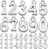 100pcs Antique Silver Arabic Numerals 0-9 Charms Digital Figures Number Pendant Charms Craft Supplies for DIY Necklace Bracelet Jewelry Making Acc...
