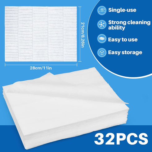 Dry Mop Pads - 32PCS Dry Sweeping Cloths Unscented All Purpose Disposable Mop Pads Dry Mop Refills Floor Cleaner Mop Refill Dust Mop Hardwood Floo...