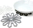 allydrew Non-Slip Insulated Silicone Carved Trivets, Flexible and Durable Floral Coasters Multi-Use Pot Holders & Placemats Set, 3 Pcs, Black, Whi...