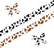 Hying 2 PCS Cow Spotted Ribbons for Crafting, 3/8" Width Brown Black Grosgrain Ribbons Cow Speckled Ribbon Classic Retro Craft Ribbons for Gift Wr...