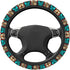 Native American Women Steering Wheel Cover, White Neoprene Universal 15 Inch Steering Wheel Protector Elastic Comfortable Car Accessories Decorati...