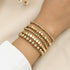 CSIYANJRY99 Silver Beaded Bracelets for Women Gold Stackable Stretch Bead Bracelet Set Beads Bracelet Stack Pack Hand Jewelry...