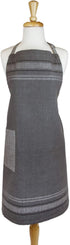 DII French Stripe, Kitchen Collection, Chef Apron, Chambray Gray...