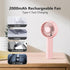 MORECORE Mini Handheld Fan for Kids - 3 Powerful Adjustable Speeds, 8HR Run Time, USB Rechargeable, Cute Design Fan with Lanyard for Girls Teens P...