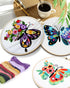 TINDTOP 3 Sets Embroidery Stitch Practice kit, Butterfly Flower Embroidery Kit for Beginners Include Cloth Hoops Threads for Craft Lover Hand Stit...