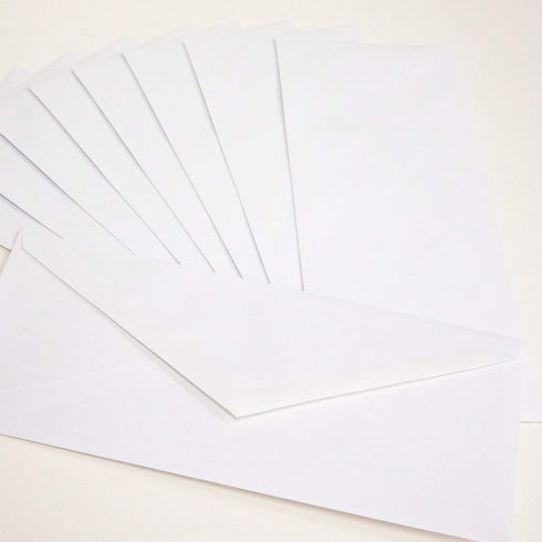 BAZIC White Envelope #10 Gummed Seal 4 1/8 x 9 1/2, No Window Mailing Envelopes, for Businesses Checks Invoices (50/Pack), 1-Pack...