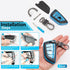 for BMW Cover With Leather Keychain, Advanced Blade Shape Soft TPU Surface Grain Fob Cover for New BMW Smart Key (Blue B)...