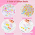 582Pcs Acrylic Pastel Beads Kit: 336 Macaron Color Rondelle, 144 Star, 54 Heart, 48 Flower Beads for Jewelry Making, Hair Braids...