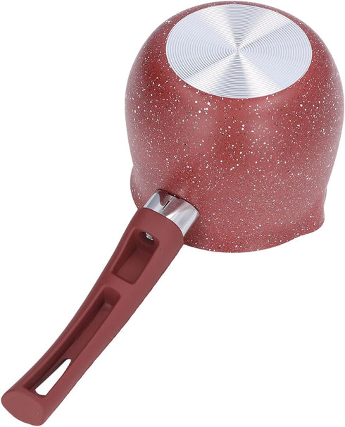 Milk Pan, Portable Milk Pot with Long Handle Aluminum Alloy Small Saucepan Non Stick Coating Mini Sauce Pan with Pour Spout Versatile Milk Boiling...