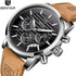 BENYAR Quartz Chronograph Waterproof Watches Business and Sport Design Leather Band Strap Wrist Watch for Men...