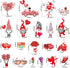 Valentine's Day Window Clings Decorations, 9 Sheets Window Stickers Decals for Home, Office, Love Heart Decals Ornaments Birthday, Wedding, Annive...