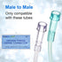 Oxygen Tubing Connectors 360° Swivel Cannula Connector Oxygen Hose Connectors Oxygen Straight Connectors for O2 Tubing Avoid Tube Tangles(White-10...