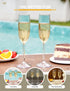 MICHLEY Tritan Champagne Flutes Glassware 6 oz, Set of 4 Unbreakable Plastic Wine Glasses, Crystal Clear, Dishwasher-safe...