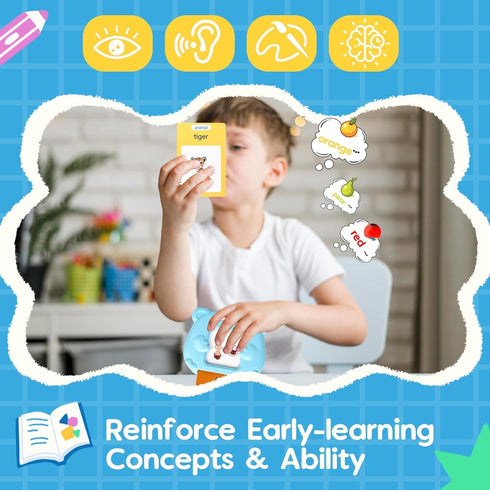 Talking Flash Cards,Kids Toddler Flash Cards 224 Sight Words,Montessori Toys,Speech Therapy Toys,Autism Sensory Toys,Learning Educational Toys Gif...