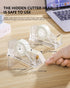2-Piece Acrylic Tape Dispenser Desk - Durable, Stylish, and Versatile for Home, Office, or School - Fits Standard Tape Rolls - Desktop Convenience...