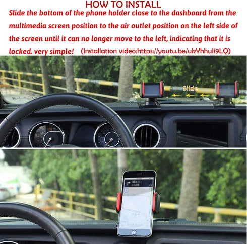 CheroCar for Jeep Phone Holder Cellphone Mount for 2018-2020 Jeep Wrangler JL?Interior Accessories.…...