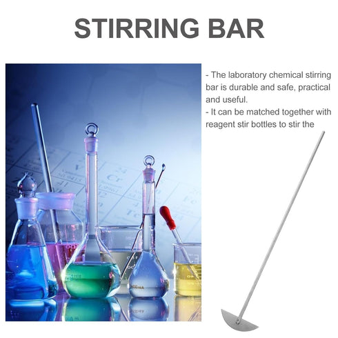 Stainless Steel Mixing Stirrer Lab Mixing Paddle Laboratory Stirring Rod for Chemistry Science Experimental Flask Stirring Bar Stainless Steel Lab...