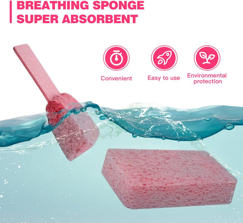 8 Pack Heavy Duty Scrub Kitchen Sponge -Compressed Cellulose Cleaning Sponges for Cleaning Dishes, Kitchen, Bathroom, Car...