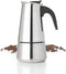 Mixpresso 6 Cup Greca Stovetop Espresso Pot 300ml/10oz, Moka Pot with Coffee Percolator Design, Stainless Steel Stove Top Coffee Maker for Camping...