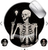 Ergonomic Mouse Pad with Wrist Rest Support, Gothic Skull Skeleton Black Small Mousepad with Non-Slip Pain Relief Rubber Base, Cute Gaming Mouse P...